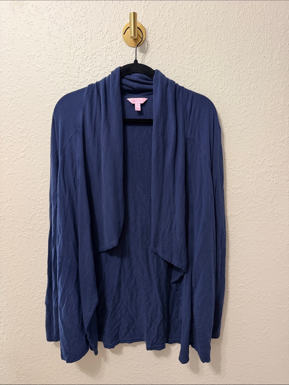 Lilly Pulitzer Dark Blue Draped Wrap Cardigan